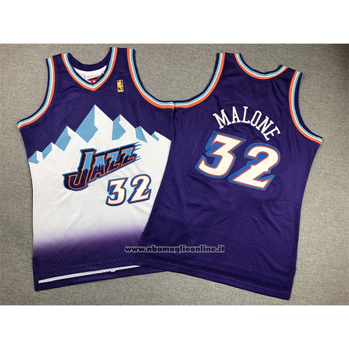Maglia Bambino Utah Jazz Karl Malone #32 Mitchell & Ness 1996-97 Viola